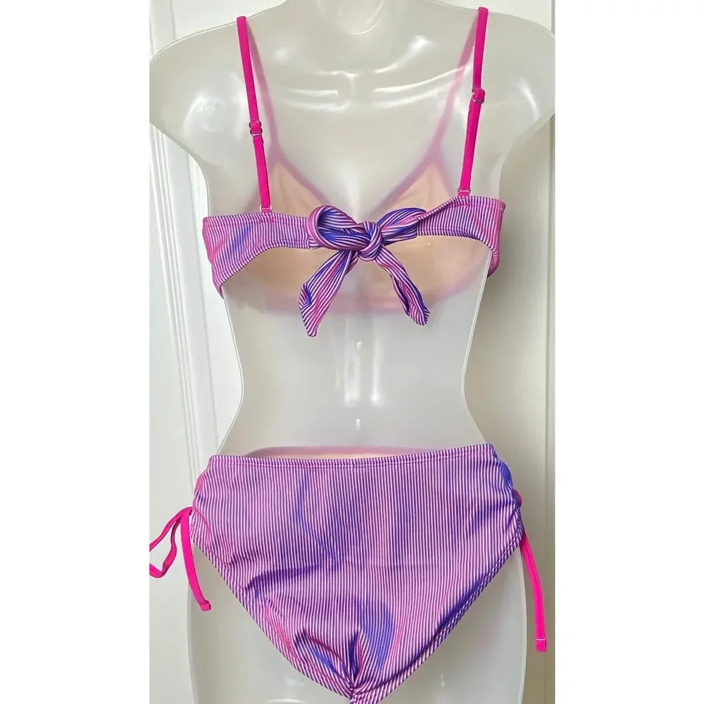 Cupshe Purple Gradient Keyhole Bikini Set Women's Size Small NWT